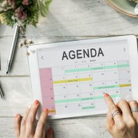 Calendar Agenda Event Meeting Reminder Schedule Graphic Concept